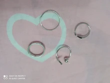 Nueva moda de lujo 4 unids/set estilo coreano anillos Simple Joker de Metal anillo de dedo plateado ajustable para el regalo de las mujeres, anillo de