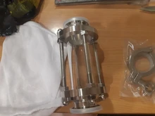 304-Stainless-Steel Fitting Tri-Clamp Sight Glass Homebrew Diopter Clover OD 38mm-Pipe