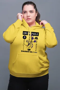 

Angemiel Wear Unstoppable Darkness Yellow Women 'S Hooded Sweatshirt