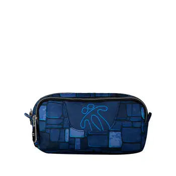 

School case two stony-envelope printed compartments