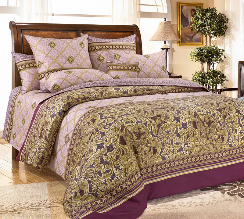 

IV Wine gold design satin bedding set , 6 sizes bed linen 4-7pcs/set duvet cover bedsheet pillpwcase home hotel textile set