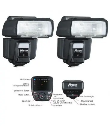 US $726.63 NISSIN KIT2 I60 CANON 2 FLASHESAIR 1 Transmitter