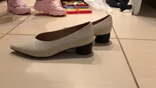 QUTAA 2021 puntiagudo dedo del pie de cuero genuino de las mujeres zapatos bombas zapatos Primavera Verano básico Mujer moda cómodos tacones medios Size34-43