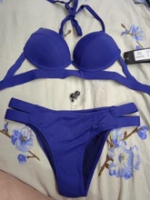 Andzhelika Bikinis Mujer vendaje traje de baño Bikini 2021 Sexy Push Up traje de baño de cintura baja traje de baño, Bikini nadar