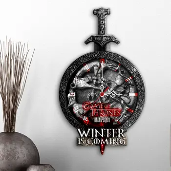 

Personalized Custom Game of Thrones Design Decorative Wooden Wall Clock-1
