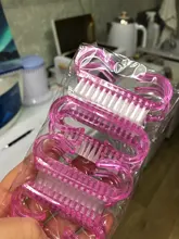 10 unids/lote cepillo de uñas de Arte de uñas herramientas rosa polvo limpio de acrílico profesional cepillos de uñas manicura uñas pedicura Accesorios