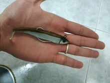Black Minnow Bait-Bass Lead Jig Fishing-Lure Leurre Hunthouse Souple 85mm/12g 100mm/25easy