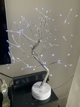 LED Night Light Mini Christmas Tree Copper Wire Garland Lamp For Home Kids Bedroom Decor