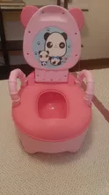 Orinal bebé para niños Baño de niños bebé orinal asiento de entrenamiento chicas inodoro portátil cuña cómodo respaldo de dibujos animados ollas