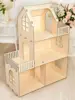 big plywood doll house lodge for dolls dollhouse for children eco-friendly toys for children wooden house miniature ► Photo 2/6