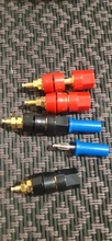 1 par (negro + rojo) de terminales Rojo Negro amplificador de conector Terminal de encuadernación conector tipo Banana para altavoz Jack adaptador de enchufe