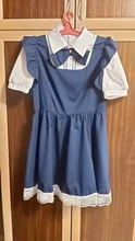 Maid Cosplay Costume Outfit Blocked Pinafore Short-Sleeves Lolita-Dress Halloween Girls