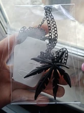 1Pcs Maple Leaf Necklace Hemp Leaf Pendant Charm Chain Necklace for Men Women Fashion