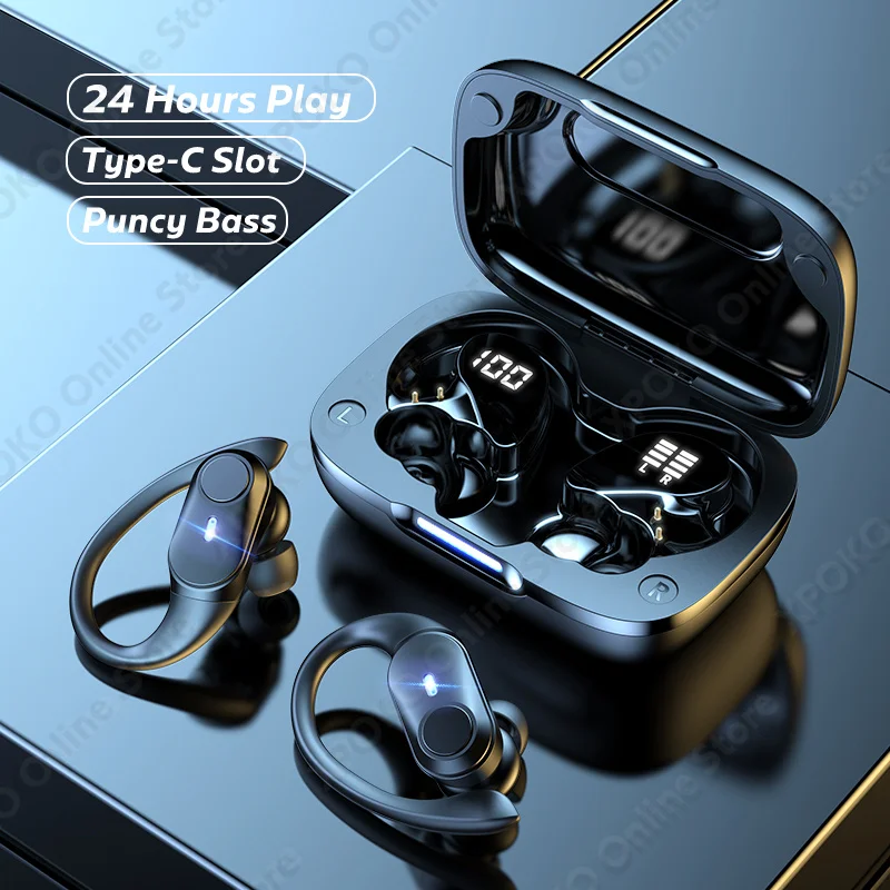 Wireless Headphones TWS Bluetooth 5.1 Earphones No Delay Sport Waterproof Headsets Low Latency Ear Hook Earbuds with Microphones |