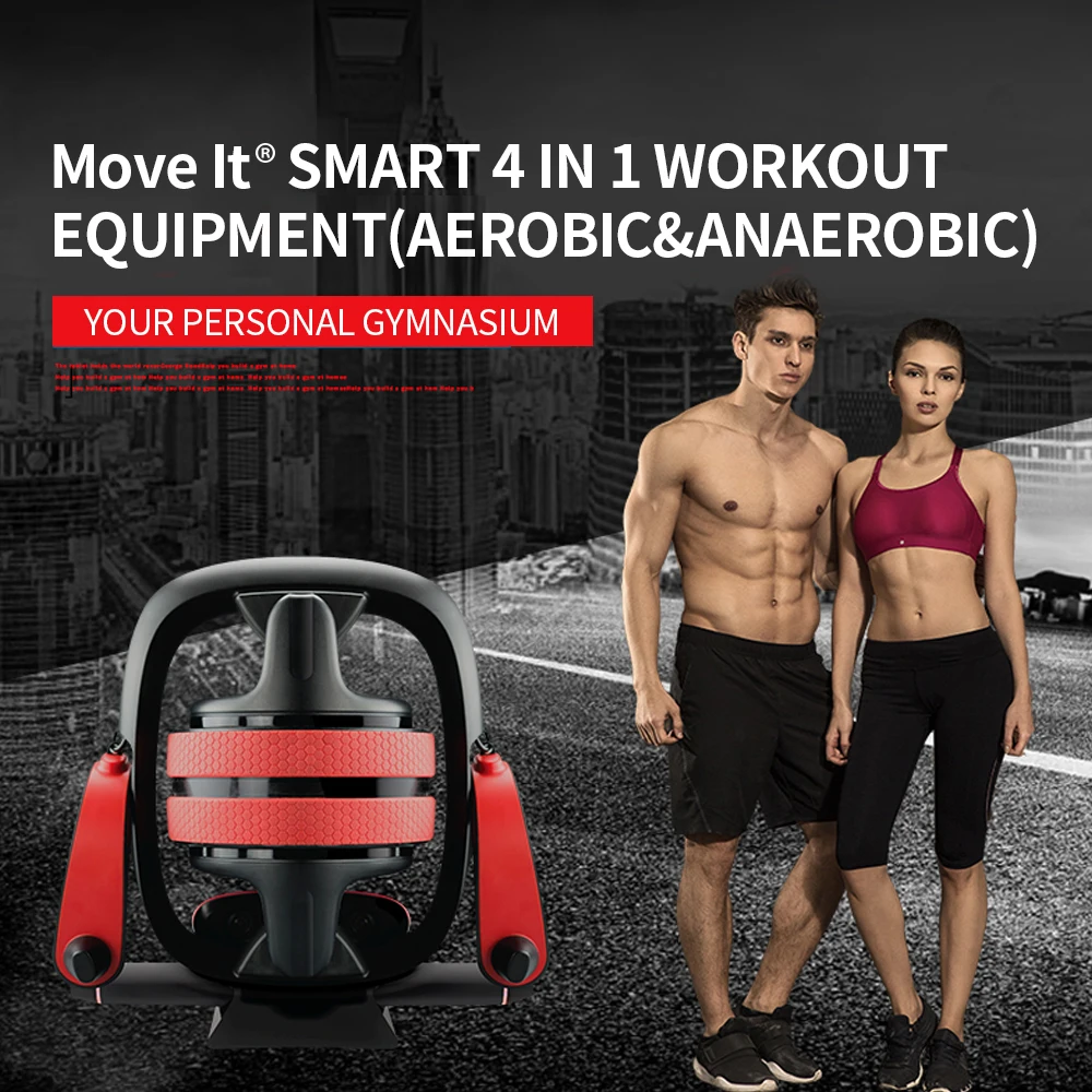 Move It ролик для брюшного пресса пуш-ап стойки сопротивления Скакалка Bluetooth Смарт Многофункциональный тренировки Фитнес Тренажеры