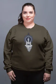 

Angemiel Wear Yoga Arriving Girl Motifs Green Women Sweatshirts