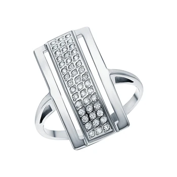 

Silver ring with cubic zirconia sunlight sample 925