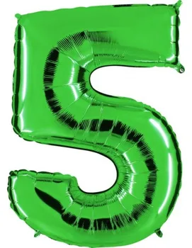 

Balloon Number 5 100cm Green-Foil Polyamide-G035GR