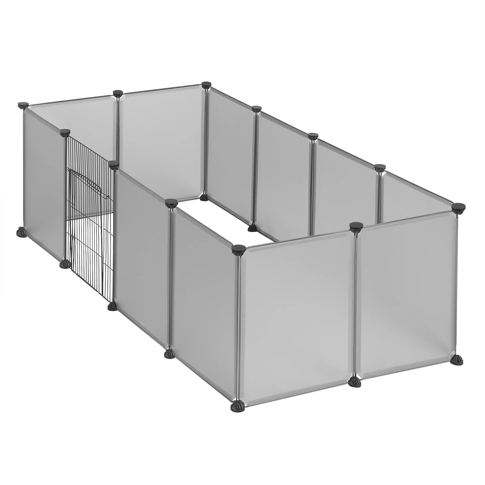 Pet Playpen DIY Metal Wire Exercise Modular Enclosure Pet Run with Door Small Animals Cage for Guinea Pig Rabbit Gerbil Hedgehog