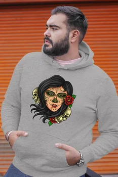

Angemiel Wear Ruhani Meksikalı Beautiful Gray Men 'S Hooded Sweatshirt