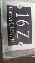 Sign Doorplate Number Glass-Effect Customize Acrylic Modern-House Street-Name Plaque