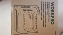 WORKPRO-grapadora eléctrica de 3,6 V, pistola de clavos de iones de litio, inalámbrica, resistente, 6 en 1, clavadora de muebles, herramienta de grapas de marco de madera