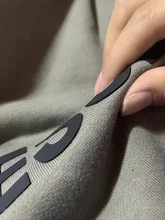 Sudadera con capucha para hombre y mujer, con estampado de letras reflectantes, bordada, de algodón, 100%