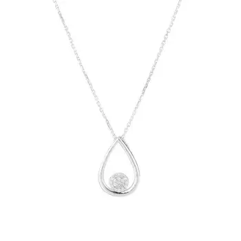 

LE DIAMANTAIRE-pendant Necklace pear 375/1000 white Gold and diamonds Woman