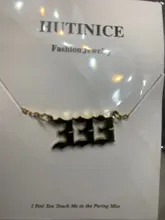 111, 222, 333, 444, 555, 777, 888, 999, 666 diablo collar de acero inoxidable Ángel número adornos colgantes para collares joyería minimalista