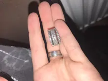 Anillo de plata elegante con diamantes de imitación para mujer, anillos de amor anchos para mujer, sortija de compromiso de boda, anillos joyas regalos