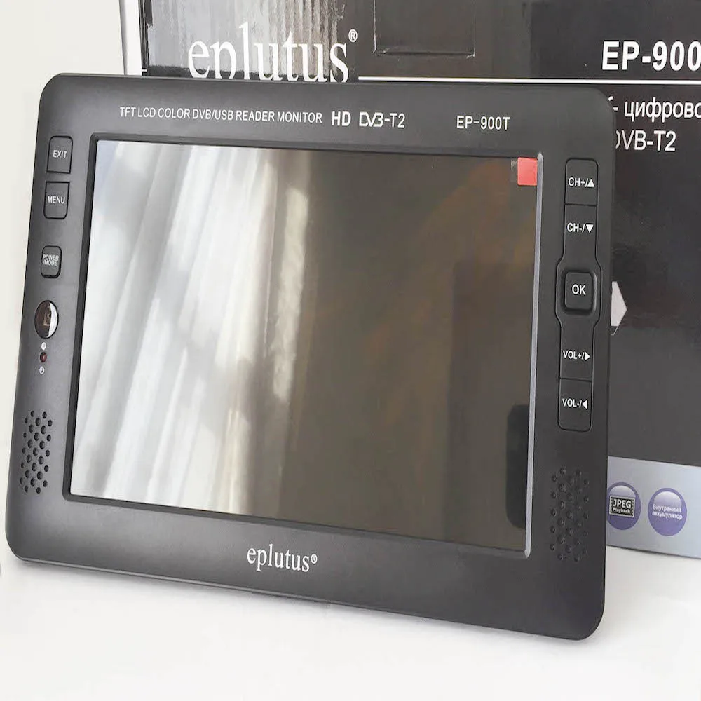 Portable TV for car DVB-T2 Digital tuner Analog mini small auto television Eplutus EP-900T 9 inch monitor for Russia car