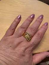 FDLK-Anillo de aleación de lujo para mujer, con incrustaciones, regalo de joyería