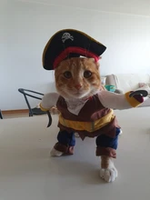 Funny Cat Costumes Pirate Suit Cat Clothes Kitty Kitten Corsair Halloween Costume Puppy