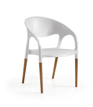 

Armchair MOON wood white polypropylene