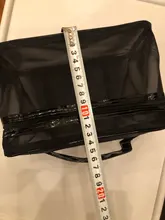 1 Uds. De neceser portátil para hombre y mujer, organizador de viaje transparente, a la moda, grande, negro, bolsa de maquillaje