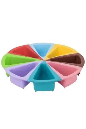 

Silicone Mixed Color Sliced Round Cake Mold 27x27x4.3 cm