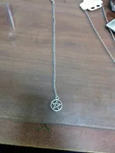 Collar con diseño sobrenatural trampa del diablo pentagrama estrella de cinco puntas Color plata antigua amuleto colgante Vintage Retro película joyería al por mayor