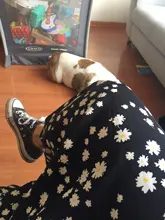 Spring Skirts Bottom A-Line Floral-Printed MISHOW Elegant Fashion Women Female Mid-Calf