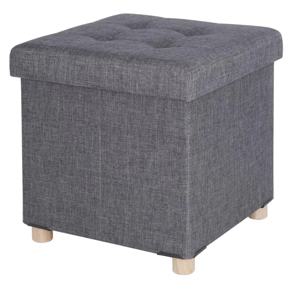 

Multipurpose Storage Box Folding Stool Ottomans Sofa Stool Footstool for Clothes Shoes Toys Snacks Magazines Living Room