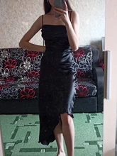 Asymmetrical Dress Satin-Straps Backless Julissa Mo Metallic Elegant Female Women Summer