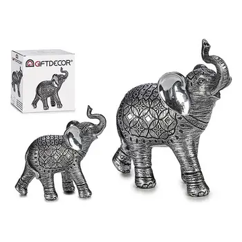 

Elephant Silver Resin Silver (7 x 20 x 18 cm)