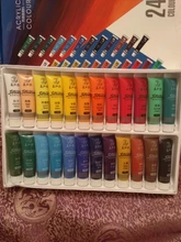 Pintura acrílica profesional de 12/24 colores 15ml tubos pintura de dibujo pigmento cuadro de pared pintado a mano para artista DIY