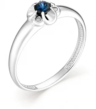 

Alcor ring with sapphire and diamonds in white gold