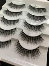 5 Par 3D visón pestañas falsas corto Natural suave y dramático pestañas falsas hecho a mano sin Cruel maquillaje extensión de pestañas