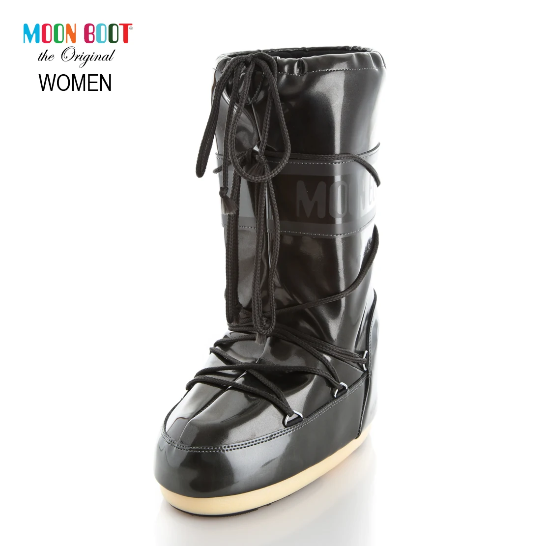 Botas de nieve negras para mujer Moon Boot 14021400-001, botas para después  de esquiar clásicas negras de vinilo Met - AliExpress