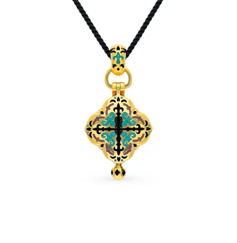 

Silver Pendant with enamel sunlight sample 960