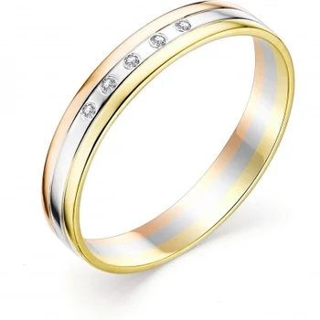 

Alcor ring with diamonds made of combined gold