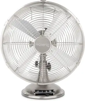 

H.Koenig JOE48 Table fan in Metal, power 35 W, 2 positions: wing fix and movements from 90 °, 3 speeds, 58.55 dB