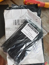 Auto-bloqueo 100 Uds negro 3X200 anillo de sujeción 3X60 Cable envuelve correa de nailon cremallera atar conjunto