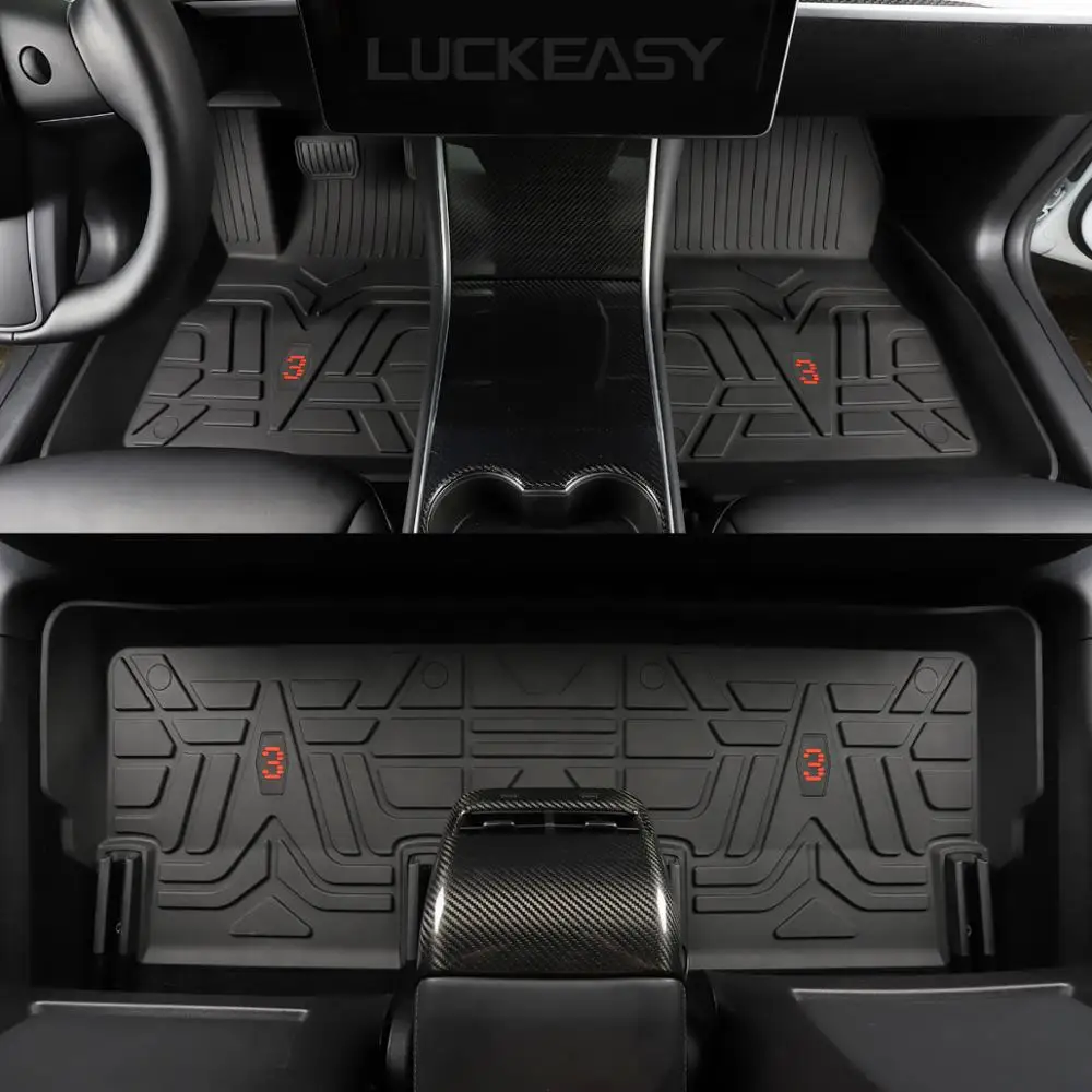 LUCKEASY Car всепогодный пол для Tesla Model 3 2017 2019 TPE новый дизайн всепогодные